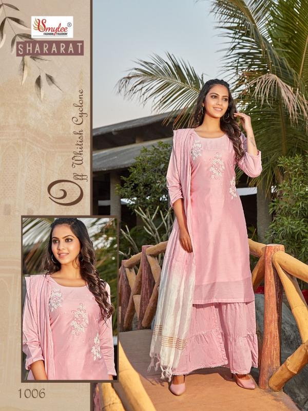 Smylee Shararat Designer Festive Wear Silk Sharara Set